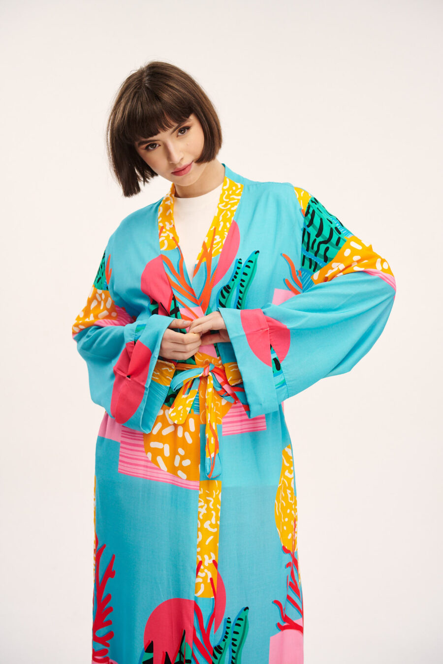 Kimono mystery aquarium Γαλάζιο - Image 3
