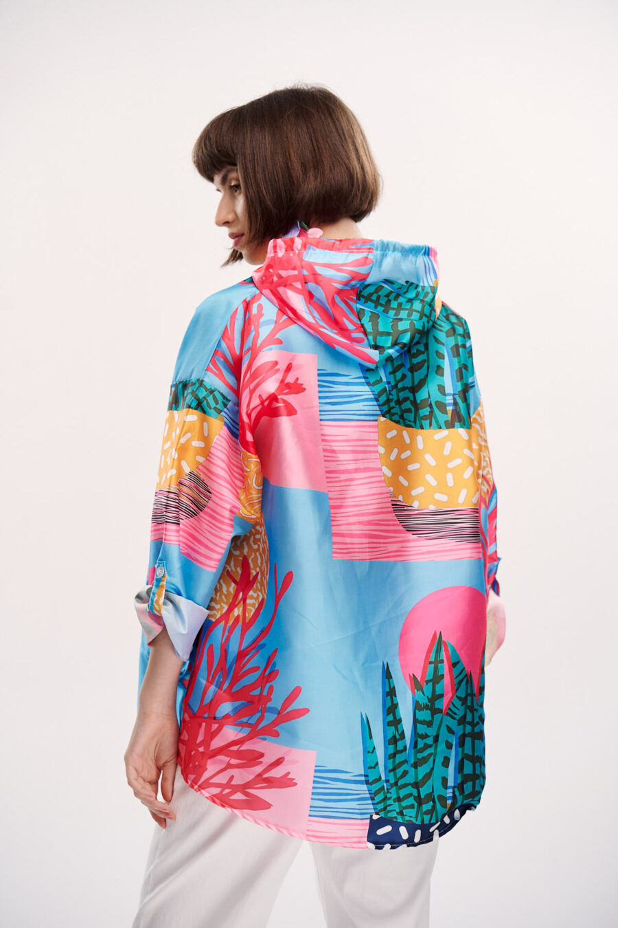 Jacket wind mystery aquarium Γαλάζιο - Image 3