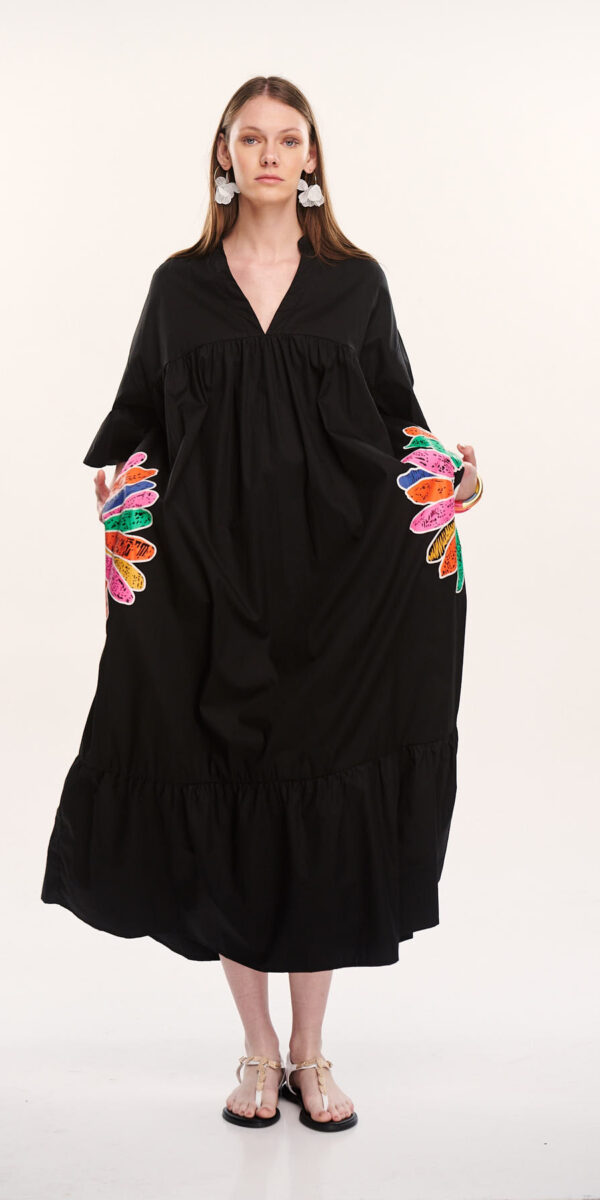 Dress_oversized_flowers_Black