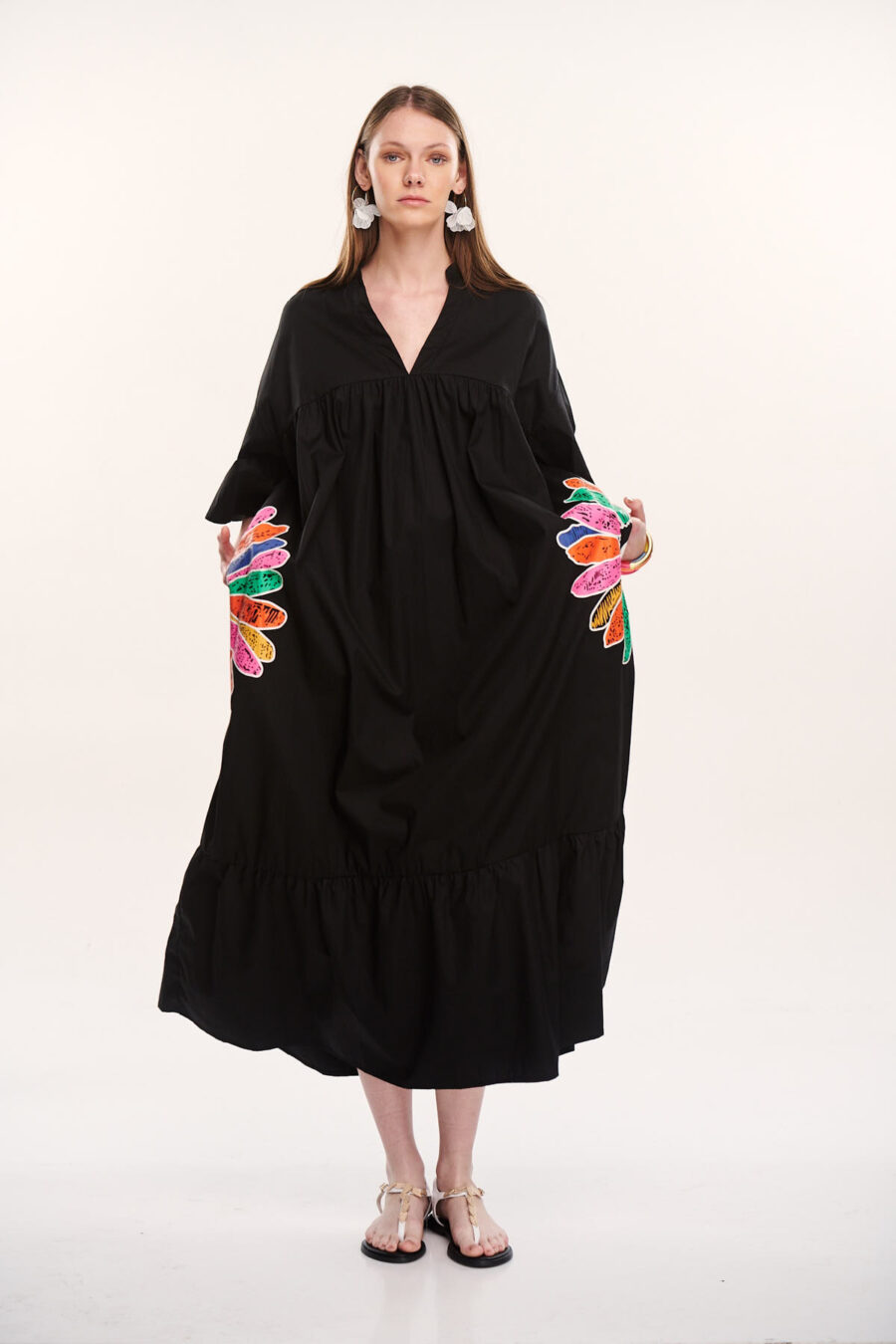Dress_oversized_flowers_Black