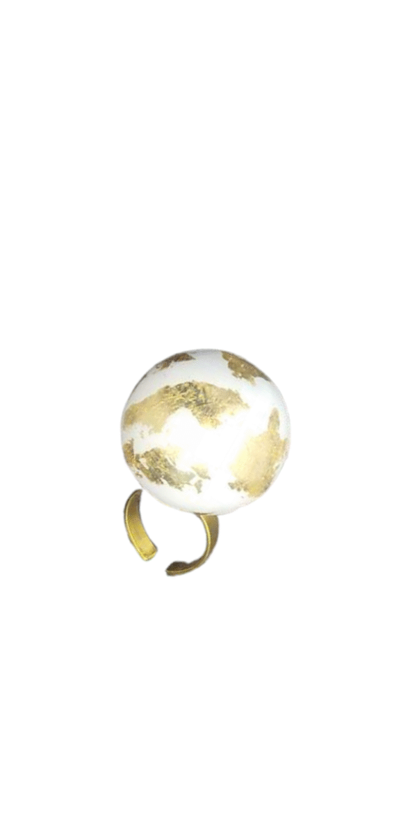 Δαχτυλίδι Golden Leef Λευκό