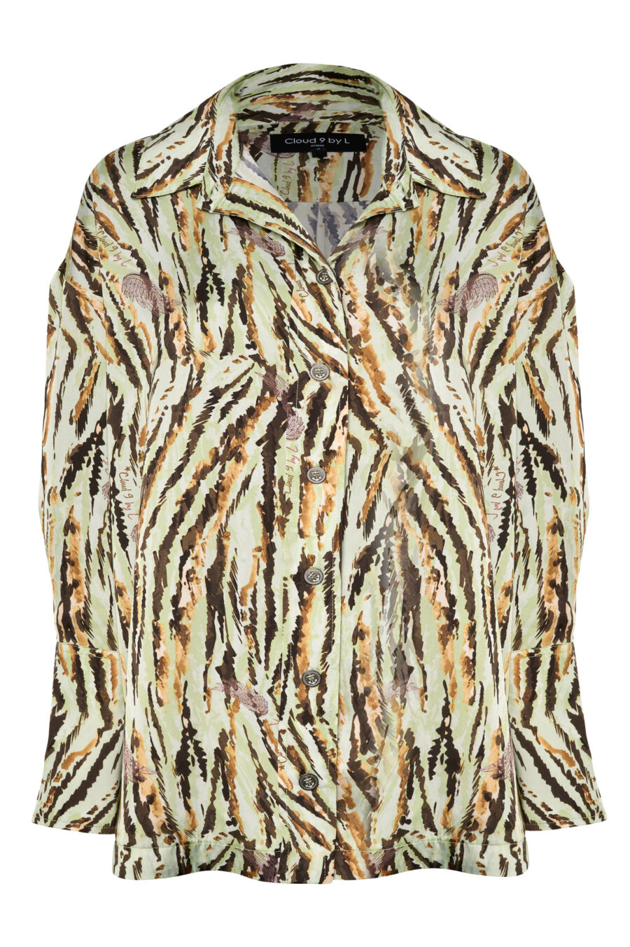 Πράσινο Animal Printed Oversized Πουκάμισο DESERT BLOOM - Image 2