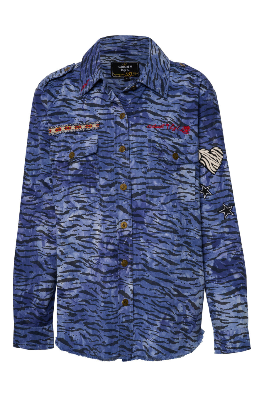 Μπλε Military Denim Πουκάμισο - Τζάκετ BURNING ROAD - Image 2