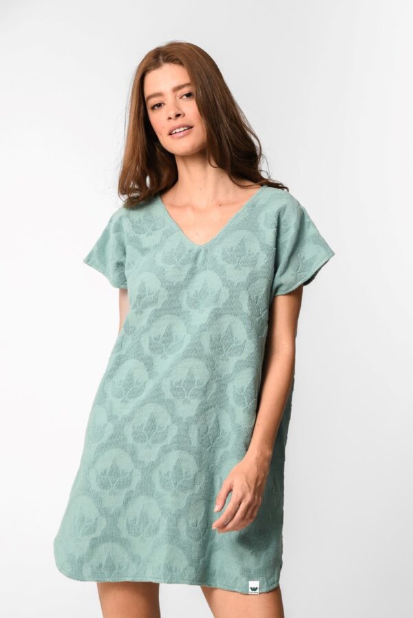 KASSANDRA SHORT DRESS SEA CLAY