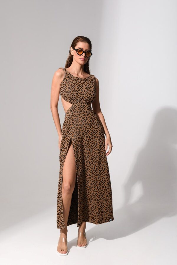 KSANEMOS MAXI DRESS LEOPARD