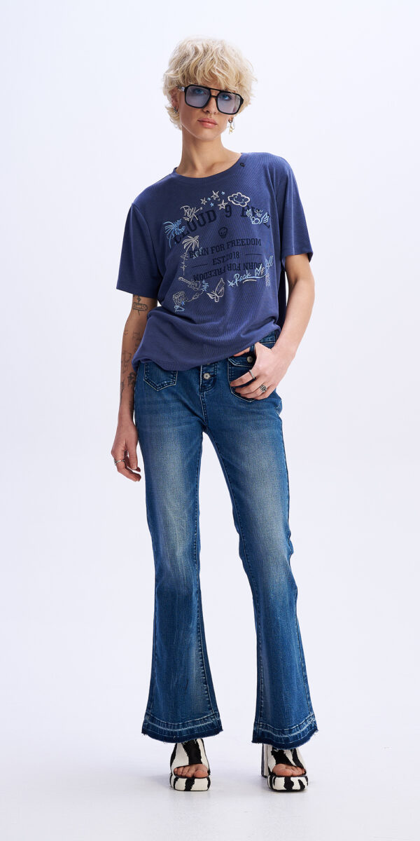 Μπλε Ραφ T-shirt LUCIA