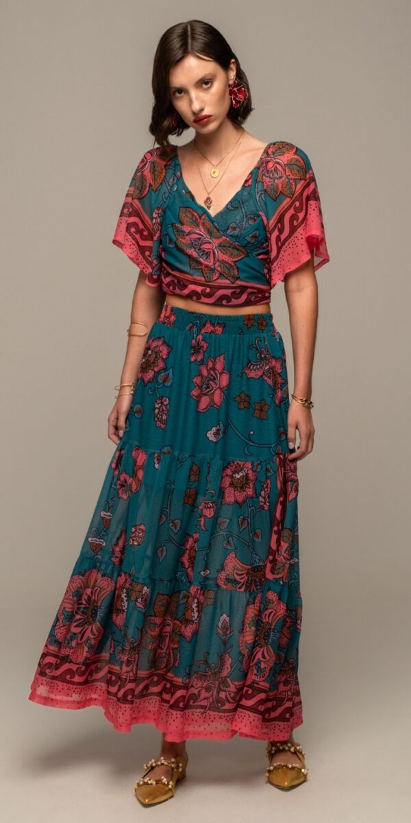 MAGNOLIA WRAP CROP TOP