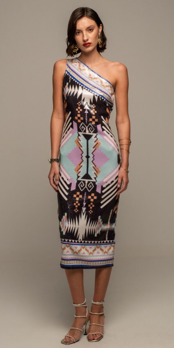 QUANTUM SEQUIN LONG DRESS